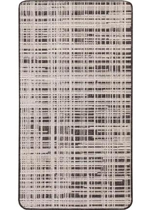 Ковер безворсовый на резиновой основе karat flex 19171/80 0.67x1.20 м прямоугольный черный серый1 фото