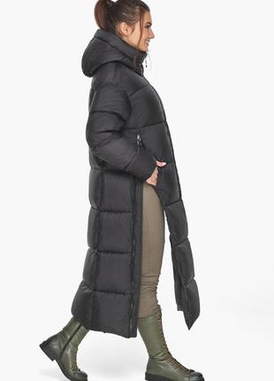 Морионовая женская курточка с разрезами модель 515257 фото