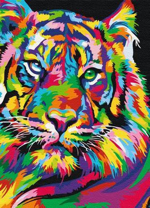 Картины по номерам "тигр поп арт" раскраски по цифрам. 40*50 см. украина