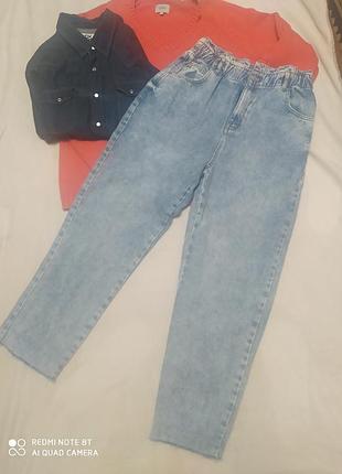 Джинси мом, висока посадка, cropp, l