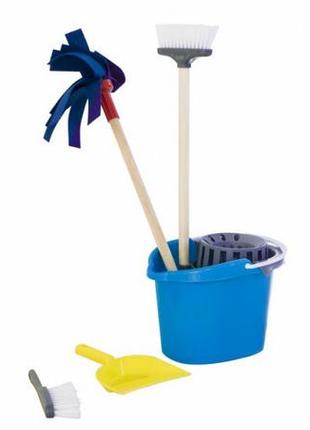 Детский игровой набор для уборки "чистюля" 416or ведро с отжимом (синий)
