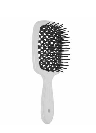 Щітка для волосся small чорна з білим janeke superbrush 56sp234 ner