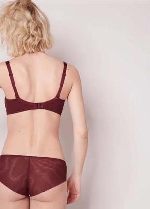 Комплект белья simone perele surprenante винного кольору 70e/xs, 65d/xs10 фото