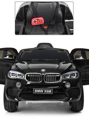 Детский электромобиль джип bmw x6 (черный цвет)3 фото