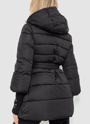 Куртка жіноча однотонна, колір чорний, 131r52194 фото