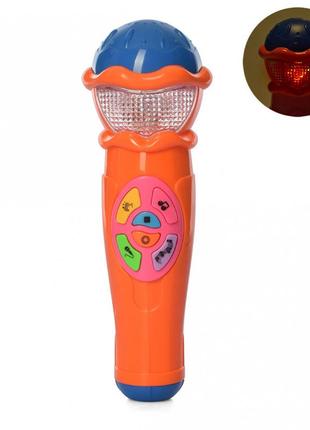 Музична іграшка "мікрофон" 7043ru 6 мелодій (жовтогарячий)