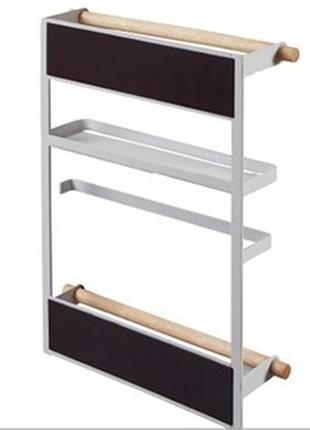 Навесная магнитная полка органайзер с держателем на микроволновку, холодильник. полка...