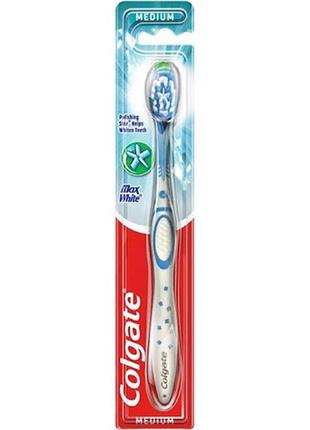 Зубна щітка колгейт макс блиск (colgate max white) середня