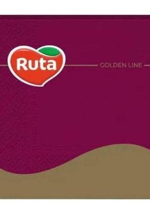 Серветки до столу ruta 33*33 20шт 3-х шарові бордові