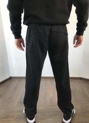 Мужские теплые зимние спортивные брюки nike (найк), мужские спортивные черные штаны, зима. мужская одежда5 фото