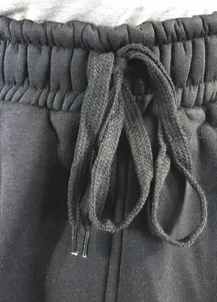 Мужские теплые зимние спортивные брюки nike (найк), мужские спортивные черные штаны, зима. мужская одежда7 фото