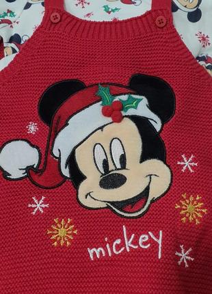 Primark іспанія костюм: в'язаний комбез та кофтинка mickey mouse2 фото