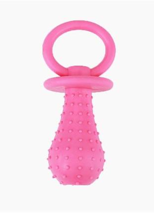 Игрушка для собак tpr пустышка розовая, 14 см