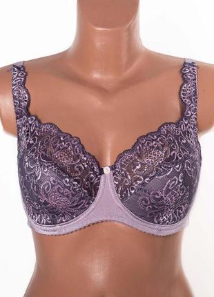 Бюстгальтер на тонком поролоне с кружевом lanny mode 11678  сирень 80d