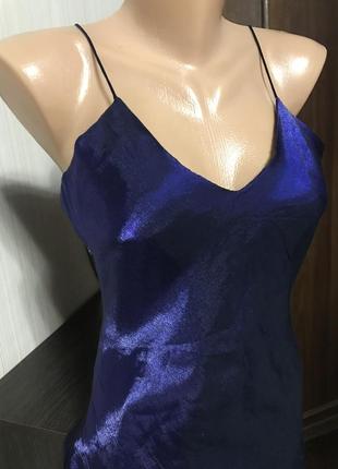 Шикарное платье синие хамелеон в пол макси4 фото