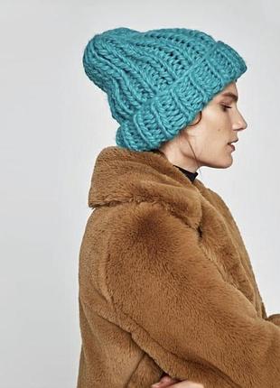 Зимняя вязаная шапка из новой коллекции zara размер м