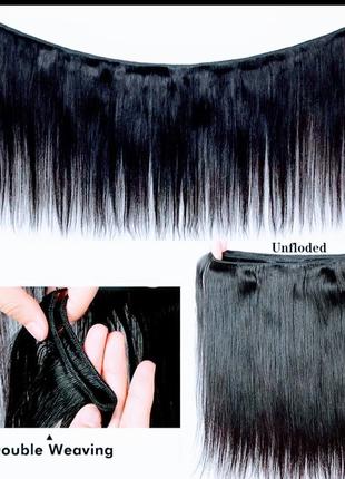 Натуральные волосы на трессах, длина 50 см. + 10 клипс в подарок.1 фото