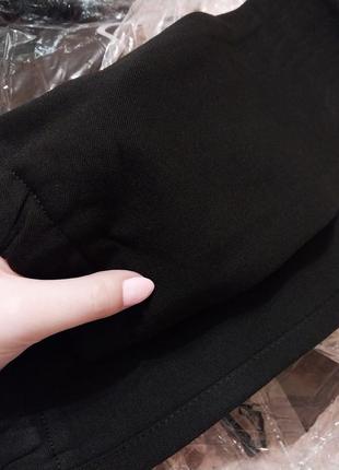 Стильные черные женские штаны с флисом утепленные флисом женские штаны с манжетами классические женские штаны на каждый день7 фото