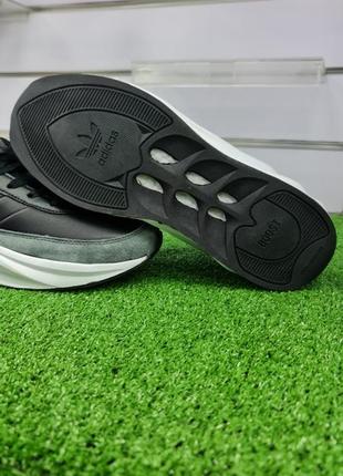 Мужские черные кроссовки adidas sharks кожа 41-46 размер f338576 фото