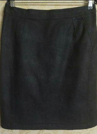 Джинсовая юбка в принт под рептилию2 фото