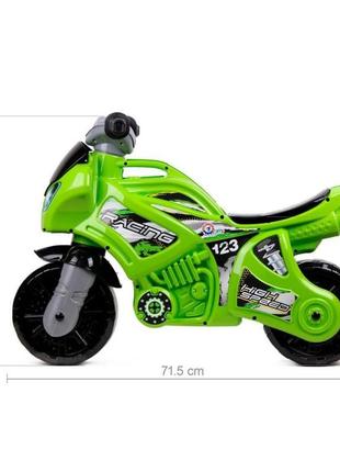 Каталка-беговел "мотоцикл технок" 5859txk салатовий4 фото