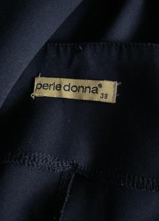 Широкі чорні брюки perle donna4 фото