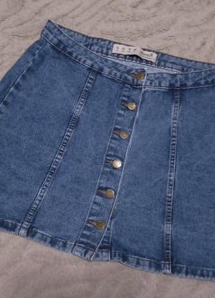 Джинсовая юпка джинсовая юбка,мини-юбка1 фото