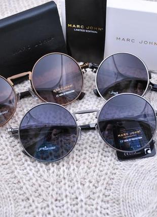 Фирменные солнцезащитные круглые очки marc john polarized unisex mj07929 фото