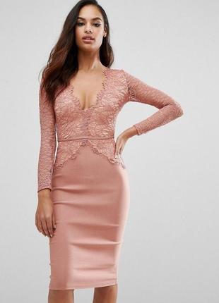 Новое шикарное кружевное платье rare london размер xs