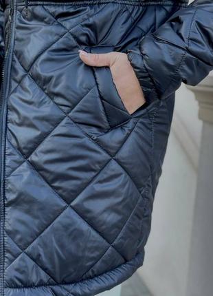 Куртка удлиненная, стеганая, норма и батал, теплая3 фото