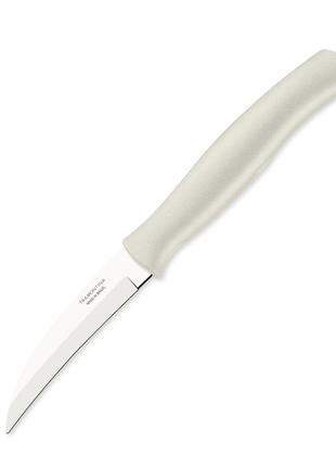 Нож кухонный tramontina athus для чистки овощей 76 мм white 23079/083