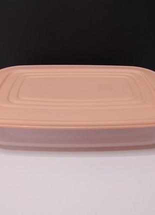 Набір прямокутних контейнерів для харчових продуктів 3 шт алеана персиковий 1670202 фото