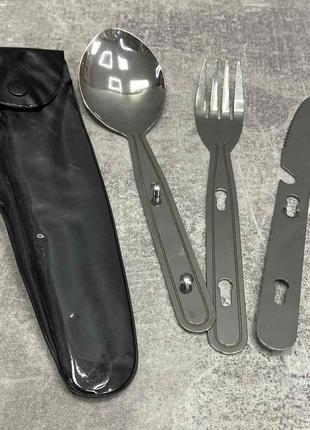 Набор туристический в чехле (ложка, нож, вилка) 190042