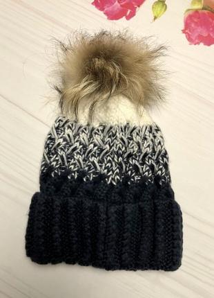 Зимова шапка з помпоном- стан нової. розпродаж речей 🔥4 фото