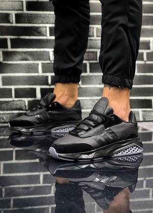 Топ продажу! кросівки чоловічі adidas black6 фото