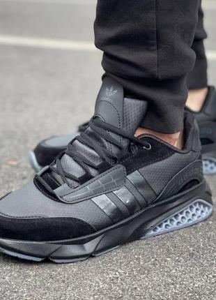 Топ продажу! кросівки чоловічі adidas black1 фото