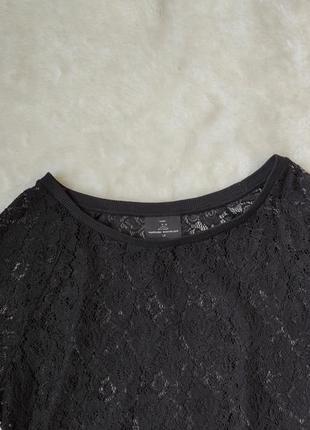 Черная ажурная кофта джемпер прозрачный гипюр цветочная вышивка реглан оверсайз батал большого6 фото