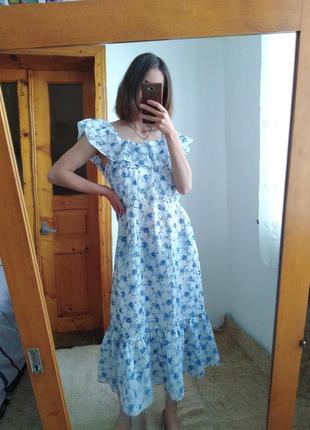 Плаття сукня платье в квітковий принт2 фото