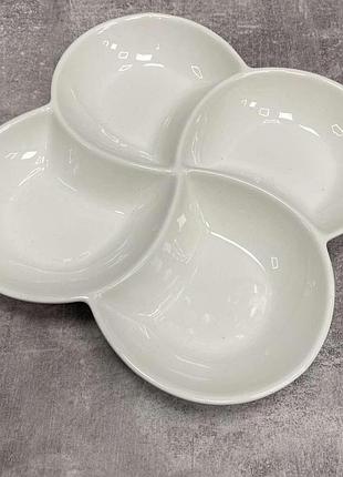 Менажниця порцелянова 21,5*21,5 см фігурна ardesto ar3738