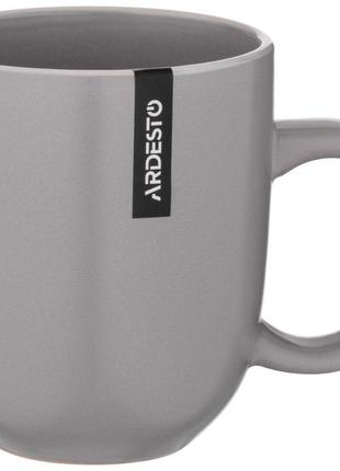 Чашка керамічна 390 мл ardesto cremona dusty grey ar2939grc