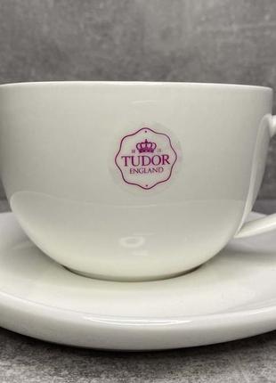 Чашка чайна з блюдцем tudor england royal white 350 мл tu9999-4
