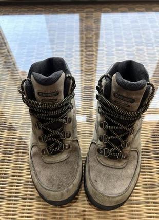 Зимние кожаные ботинки трекинговые hi-tec waterproof оригинальные хаки2 фото