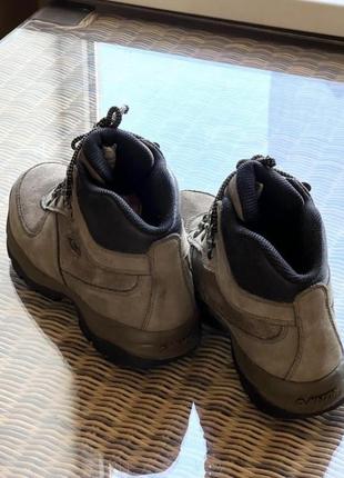 Зимние кожаные ботинки трекинговые hi-tec waterproof оригинальные хаки6 фото