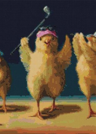 Картина алмазная мозаика цыпленка гольфисты ©lucia heffernan