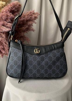 Женская сумка gucci black/blue люкс качество