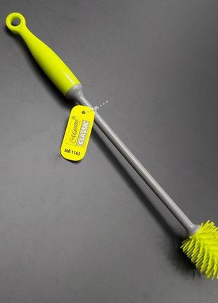 Йоржик для миття пляшок maestro mr-1163 3.5х3.5х30 см салатовий
