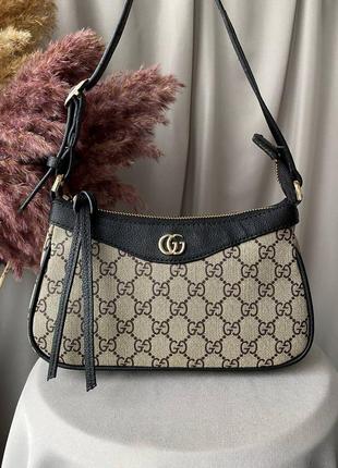 Жіноча сумка gucci black люкс якість