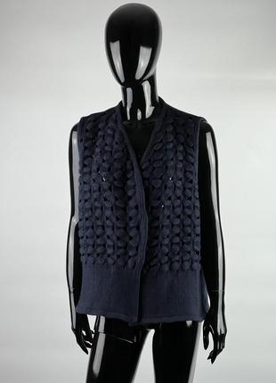 Стильная вязаная жилетка les copains international topwear в стиле maje cos sandro