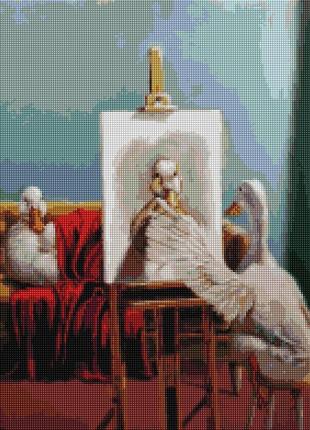 Картина алмазная мозаика утка ателье ©lucia heffernan