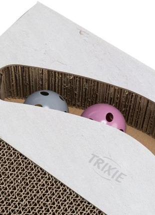 Кігтеточка trixie xxl картон з двома кульками 70х6х38 см (4011905480329)4 фото